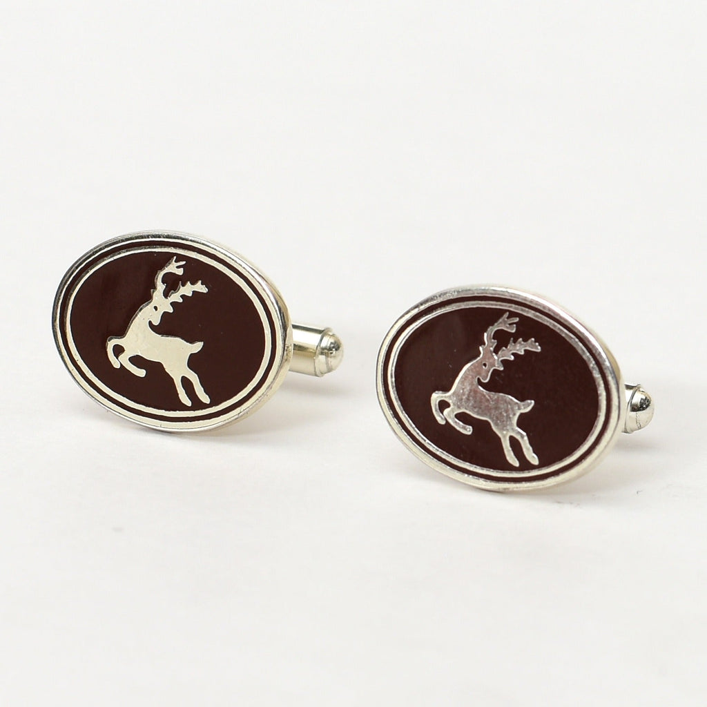 Stag Pocket Square & Cufflinks Set